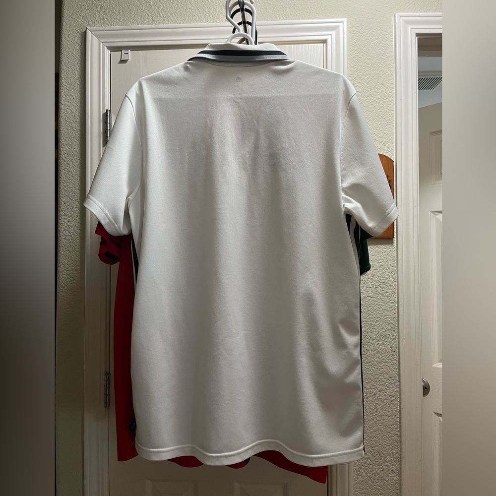 Adidas Polo shirt, short sleeve in good condition. 
White with black - Picture 2 of 2